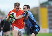 4 October 2009; PJ Banville, Horeswood, in action against Kenny Cloney, St Anne's. Wexford County Senior Football Final, Horeswood v St Anne's, Wexford Park, Wexford. Picture credit: Matt Browne / SPORTSFILE