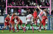 9 January 2016; Simon Zebo, Munster, in action against Sergio Parisse, Stade Français Paris. European Rugby Champions Cup, Pool 4, Round 2 Refixture, Stade Francais Paris v Munster, Stade Jean Bouin, Paris, France. Picture credit: Ramsey Cardy / SPORTSFILE
