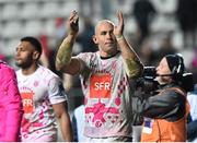 9 January 2016; Sergio Parisse, Stade Français Paris, applauds supporters following his side's victory. European Rugby Champions Cup, Pool 4, Round 2 Refixture, Stade Francais Paris v Munster, Stade Jean Bouin, Paris, France. Picture credit: Ramsey Cardy / SPORTSFILE