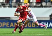 9 January 2016; CJ Stander, Munster, is tackled by Julien Dupuy, Stade Français Paris. European Rugby Champions Cup, Pool 4, Round 2 Refixture, Stade Francais Paris v Munster, Stade Jean Bouin, Paris, France. Picture credit: Ramsey Cardy / SPORTSFILE