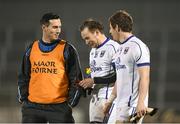 9 January 2016; Cavan's Seanie Johnston, centre, with team-mate Levi Murphy, right, and strength and conditioning coach Eoin Maguire after the game. Bank of Ireland Dr. McKenna Cup, Group C, Round 2, Cavan v UUJ. Kingspan Breffni Park, Cavan. Picture credit: Stephen McCarthy / SPORTSFILE