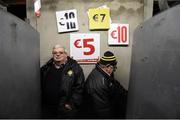 9 January 2016; Turnstile operators Brian Tully, from Ballyhaise GAA Club, left, and Cathal Reilly, from Drumalee GAA Club. Bank of Ireland Dr. McKenna Cup, Group C, Round 2, Cavan v UUJ. Kingspan Breffni Park, Cavan. Picture credit: Stephen McCarthy / SPORTSFILE
