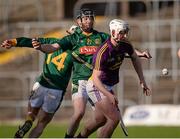 10 January 2016; Aaron Madock, Wexford, in action against Shane Brennan, Meath. Bord na Mona Walsh Cup, Group 3, Meath v Wexford, Páirc Tailteann, Navan, Co. Meath. Picture credit: Seb Daly / SPORTSFILE