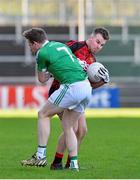 10 January 2016; Darragh O'Hanlon, Down, in action against Aiden Breen, Fermanagh. Bank of Ireland Dr. McKenna Cup, Group B, Round 2, Down v Fermanagh, Páirc Esler, Newry, Co. Down. Picture credit: Mark Marlow / SPORTSFILE