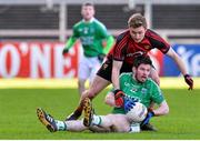 10 January 2016; Caolan Mooney, Down, in action against Paddy McGovern, Fermanagh. Bank of Ireland Dr. McKenna Cup, Group B, Round 2, Down v Fermanagh, Páirc Esler, Newry, Co. Down. Picture credit: Mark Marlow / SPORTSFILE