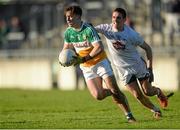 10 January 2016; Joey O'Connor, Offaly, in action against Éanna O'Connor, Kildare. Bord na Mona O'Byrne Cup, Section B, Offaly v Kildare, O'Connor Park, Tullamore, Co. Offaly. Picture credit: Piaras Ó Mídheach / SPORTSFILE