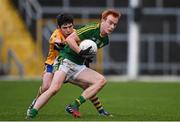10 January 2016; Shane O'Callaghan, Kerry, in action against Martin McMahon, Clare. McGrath Cup, Group A, Round 2, Kerry v Clare, Fitzgerald Stadium, Killarney, Co. Kerry. Picture credit: Brendan Moran / SPORTSFILE