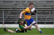 10 January 2016; Pierce Lillis, Clare, is tackled by Kieran Crowley, Kerry, resulting in a black card for Crowley. McGrath Cup, Group A, Round 2, Kerry v Clare, Fitzgerald Stadium, Killarney, Co. Kerry. Picture credit: Brendan Moran / SPORTSFILE