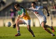 10 January 2016; Joey O'Connor, Offaly, in action against Éanna O'Connor, Kildare. Bord na Mona O'Byrne Cup, Section B, Offaly v Kildare, O'Connor Park, Tullamore, Co. Offaly. Picture credit: Piaras Ó Mídheach / SPORTSFILE