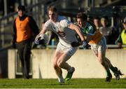 10 January 2016; Daniel Flynn, Kildare, in action against Seán Moriarty, Offaly. Bord na Mona O'Byrne Cup, Section B, Offaly v Kildare, O'Connor Park, Tullamore, Co. Offaly. Picture credit: Piaras Ó Mídheach / SPORTSFILE