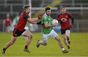 10 January 2016; Ryan Boyle, Down, in action against Kane Connor, Fermanagh. Bank of Ireland Dr. McKenna Cup, Group B, Round 2, Down v Fermanagh, Páirc Esler, Newry, Co. Down. Picture credit: Mark Marlow / SPORTSFILE