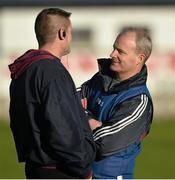10 January 2016; Newly appointed Galway manager Micheál Donoghue, right, with selector Noel Larkin. Bord na Mona Walsh Cup, Group 4, Galway v DCU, Duggan Park, Ballinasloe, Co. Galway. Picture credit: David Maher / SPORTSFILE