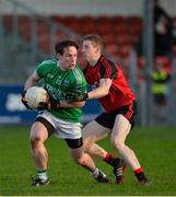 10 January 2016; Caolan Mooney, Down, in action against Aiden Breen, Fermanagh. Bank of Ireland Dr. McKenna Cup, Group B, Round 2, Down v Fermanagh, Páirc Esler, Newry, Co. Down. Picture credit: Mark Marlow / SPORTSFILE