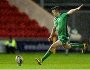 10 January 2016; Jack Carty, Connacht, kicks a late penalty. Guinness PRO12, Round 12, Scarlets v Connacht, Parc Y Scarlets, Llanelli, Wales. Picture credit: Chris Fairweather / SPORTSFILE