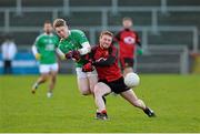 10 January 2016; Michael Hughes, Down, in action against Eamon McHugh, Fermanagh. Bank of Ireland Dr. McKenna Cup, Group B, Round 2, Down v Fermanagh, Páirc Esler, Newry, Co. Down. Picture credit: Mark Marlow / SPORTSFILE