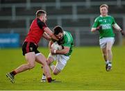 10 January 2016; Kane Connor, Fermanagh, in action against Ryan Boyle, Down. Bank of Ireland Dr. McKenna Cup, Group B, Round 2, Down v Fermanagh, Páirc Esler, Newry, Co. Down. Picture credit: Mark Marlow / SPORTSFILE