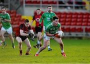 10 January 2016; Barry O'Hagan, Fermanagh, in action against Joe Murphy, Down. Bank of Ireland Dr. McKenna Cup, Group B, Round 2, Down v Fermanagh, Páirc Esler, Newry, Co. Down. Picture credit: Mark Marlow / SPORTSFILE