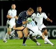 9 October 2009; Luke Fitzgerald, Leinster, in action against Chris Malone, London Irish. Heineken Cup, Pool 6, Round 1, Leinster v London Irish, RDS, Dublin. Picture credit: Pat Murphy / SPORTSFILE