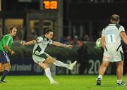 9 October 2009; Marcus Watson, London Irish, kicks the winning penalty. Heineken Cup, Pool 6, Round 1, Leinster v London Irish, RDS, Dublin. Picture credit: Pat Murphy / SPORTSFILE