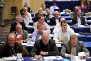 10 October 2009; Delegates at the GAA Special Congress. CityWest Hotel, Saggart, Co. Dublin. Picture credit: Ray McManus / SPORTSFILE