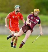 10 October 2009; Sarah Dervan, Galway, in action against Mary Coleman, Cork. Gala All-Ireland Intermediate Camogie Championship Final Replay, Cork v Galway, McDonagh Park, Nenagh, Co. Tipperary. Picture credit: Diarmuid Greene / SPORTSFILE