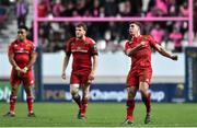 9 January 2016; Ian Keatley, Munster, watches a penalty go wide of the posts. European Rugby Champions Cup, Pool 4, Round 2 Refixture, Stade Francais Paris v Munster, Stade Jean Bouin, Paris, France. Picture credit: Ramsey Cardy / SPORTSFILE