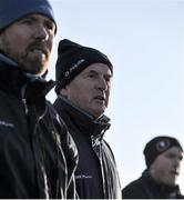 10 January 2016; Denis Connerton, Longford Manager, watches the game with members of his management team. Bord na Mona O'Byrne Cup, Section D, Longford v Wicklow, Glennon Bros Pearse Park, Longford. Picture credit: Sam Barnes / SPORTSFILE