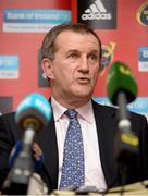12 January 2016; Munster Rugby CEO Garrett Fitzgerald speaking during a press conference. Castletroy Park Hotel, Limerick. Picture credit: Diarmuid Greene / SPORTSFILE