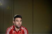 12 January 2016; Munster's Conor Murray speaking during a press conference. Castletroy Park Hotel, Limerick. Picture credit: Diarmuid Greene / SPORTSFILE
