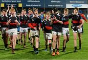 12 January 2016; The High School team-mates walk of the pitch together after victory. Bank of Ireland Schools Fr. Godfrey Cup, Round 1, De La Salle Churchtown v The High School, Donnybrook Stadium Donnybrook, Dublin. Picture credit: Cody Glenn / SPORTSFILE