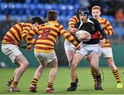 12 January 2016; Luan Rogers, The High School, in action against Eoghan Hennessy, De La Salle Churchtown. Bank of Ireland Schools Fr. Godfrey Cup, Round 1, De La Salle Churchtown v The High School, Donnybrook Stadium Donnybrook, Dublin. Picture credit: Cody Glenn / SPORTSFILE
