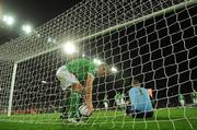 10 October 2009; Republic of Ireland's Liam Lawrence picks the ball out of the net after Italy's Mauro Camoranesi scored his side's equalising goal. 2010 FIFA World Cup Qualifier, Republic of Ireland v Italy, Croke Park, Dublin. Picture credit: Pat Murphy / SPORTSFILE