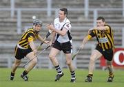11 October 2009; Barry Kelly, Dungiven Kevin Lynch's, in action against Paul Keith and Michael Braniff, Ballycran. AIB Ulster Senior Hurling Championship Semi-Final, Ballycran v Dungiven Kevin Lynch's, Casement Park, Belfast. Picture credit: Oliver McVeigh / SPORTSFILE
