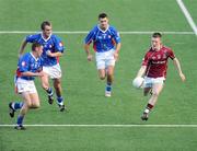 11 October 2009; Danny Cummins, Galway, in action against Mark Dobin, left, Aidan Power, and Joe Bell, right, New York. FBD League Final, Galway v New York, Gaelic Park, Bronx, New York. Picture credit: Stephen McCarthy / SPORTSFILE