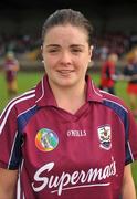 10 October 2009; Galway captain Caroline Kelly. Gala All-Ireland Intermediate Camogie Championship Final Replay, Cork v Galway, McDonagh Park, Nenagh, Co. Tipperary. Picture credit: Diarmuid Greene / SPORTSFILE