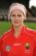 10 October 2009; Cork captain Ann Marie Fleming. Gala All-Ireland Intermediate Camogie Championship Final Replay, Cork v Galway, McDonagh Park, Nenagh, Co. Tipperary. Picture credit: Diarmuid Greene / SPORTSFILE