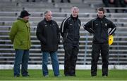 10 January 2016; Kerry selectors Mikey Sheehy, 2nd from left, and Diarmuid Murphy, with Patrick O'SullEvan, left, Chairman, Kerry County Board and Padraig Corcoran, right,Kerry squad trainer. McGrath Cup, Group A, Round 2, Kerry v Clare, Fitzgerald Stadium, Killarney, Co. Kerry. Picture credit: Brendan Moran / SPORTSFILE