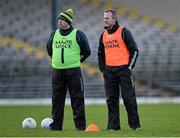 10 January 2016; kerry selector Liam Hassett, right, with backroom staff member Niall O'Callaghan. McGrath Cup, Group A, Round 2, Kerry v Clare, Fitzgerald Stadium, Killarney, Co. Kerry. Picture credit: Brendan Moran / SPORTSFILE