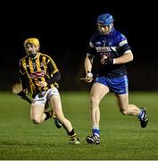 13 January 2016; Jack Guiney, DIT, in action against Phillip Cass, Kilkenny. Bord na Mona Walsh Cup, Group 1, Kilkenny v DIT, MW Hire Training Centre, Dunmore, Co. Kilkenny. Picture credit: David Maher / SPORTSFILE