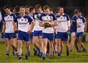 13 January 2016; Monagahn players leave the pitch after the game. Bank of Ireland Dr. McKenna Cup, Group C, Round 3, Cavan v Monaghan. Kingspan Breffni Park, Cavan. Picture credit: Stephen McCarthy / SPORTSFILE