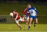 14 January 2016; James Loughrey, Cork, in action against Michael O'Halloran, Waterford. McGrath Cup Group B Round 2, Cork v Waterford. Mallow GAA Grounds, Mallow, Co. Cork. Picture credit: Diarmuid Greene / SPORTSFILE