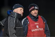 14 January 2016; Cork manager Peadar Healy, right, with selector Eamonn Ryan. McGrath Cup Group B Round 2, Cork v Waterford. Mallow GAA Grounds, Mallow, Co. Cork. Picture credit: Diarmuid Greene / SPORTSFILE