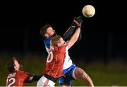 14 January 2016; Conor Prunty, Waterford, in action against Andrew O'SullEvan, Cork. McGrath Cup Group B Round 2, Cork v Waterford. Mallow GAA Grounds, Mallow, Co. Cork. Picture credit: Diarmuid Greene / SPORTSFILE