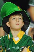 14 October 2009; A Republic of Ireland fan during the playing of the National Anthem. 2010 FIFA World Cup Qualifier, Republic of Ireland v Montenegro, Croke Park, Dublin. Picture credit: Pat Murphy / SPORTSFILE