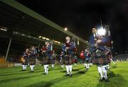 10 October 2009; Members of the St. Patrick's Pipe Band, from Tulla, Co. Clare before the game. Limerick County Senior Football Final, Dromcollogher Broadford v Fr.Casey's, Gaelic Grounds, Limerick. Picture credit: Diarmuid Greene / SPORTSFILE