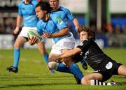 17 October 2009; Isa Nacewa, Leinster, is tackled by Alexis Palisson, Brive. Heineken Cup, Pool 4, Round 2, Brive v Leinster, Stade Municipal, Brive, France. Picture credit: Pat Murphy / SPORTSFILE