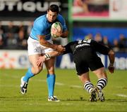 17 October 2009; Rob Kearney, Leinster, is tackled by Jamie Noon, Brive. Heineken Cup, Pool 4, Round 2, Brive v Leinster, Stade Municipal, Brive, France. Picture credit: Pat Murphy / SPORTSFILE
