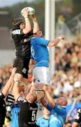 17 October 2009; Christian Short, Brive, wins possession in the line-out against Malcolm O'Kelly, Leinster. Heineken Cup, Pool 4, Round 2, Brive v Leinster, Stade Municipal, Brive, France. Picture credit: Pat Murphy / SPORTSFILE