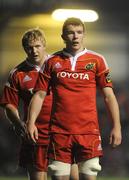 16 October 2009; Peter O'Mahony and Stephen Archer, left, Munster A. Interprovincial Representative, Munster A v Leinster A, Clonmel RFC, Clonmel, Co. Tipperary. Picture credit: Diarmuid Greene / SPORTSFILE
