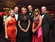 16 October 2009; Kildare footballers, from left, James Kavanagh, Dermot Earley and Alan Smith with, from left, Linda Mullahy, Jenny Murphy and Emma Campbell during the 2009 GAA All-Stars Awards, sponsored by Vodafone. Citywest Hotel, Conference, Leisure & Golf Resort, Dublin. Picture credit: Brendan Moran / SPORTSFILE